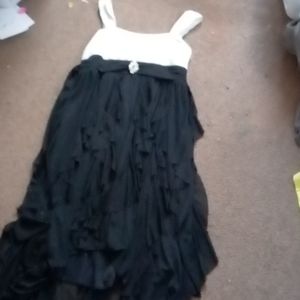 Black and white babydoll dress